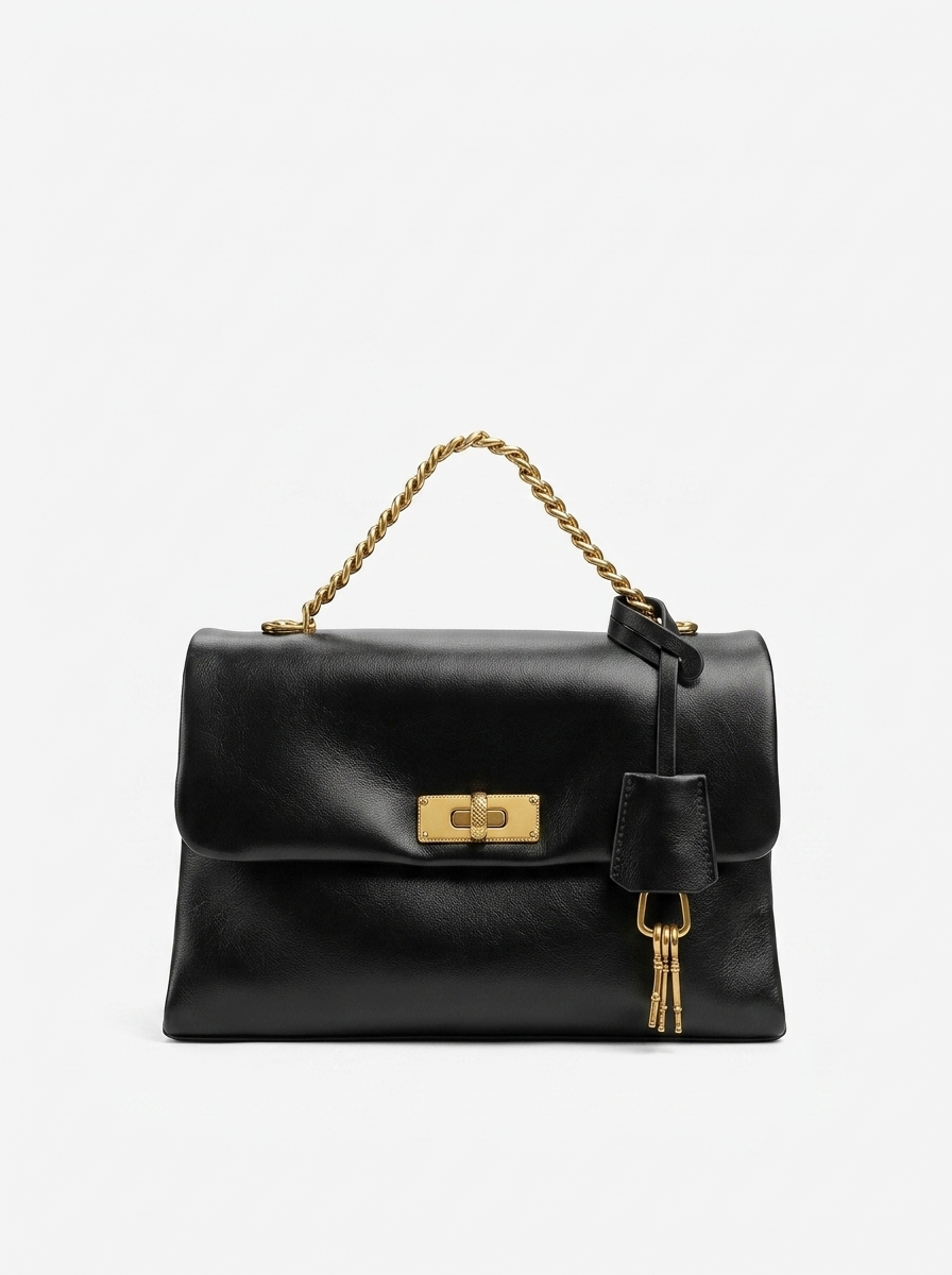 Charlys Structured Flap Bag — back view