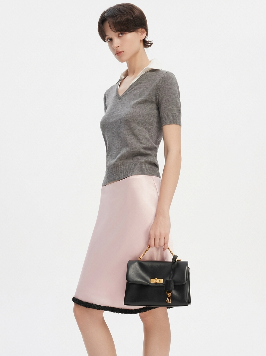 Charlys Structured Flap Bag — side view