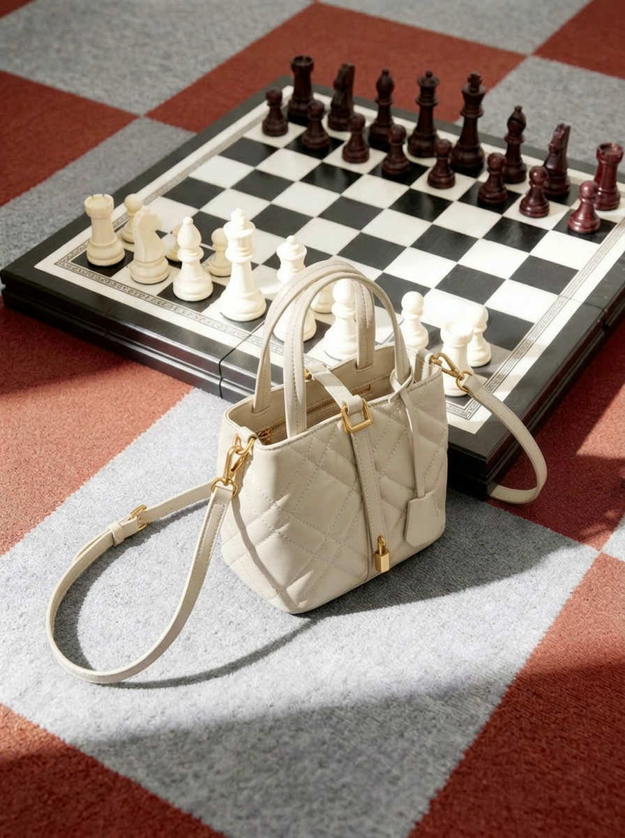 Quilted Basket Handbag