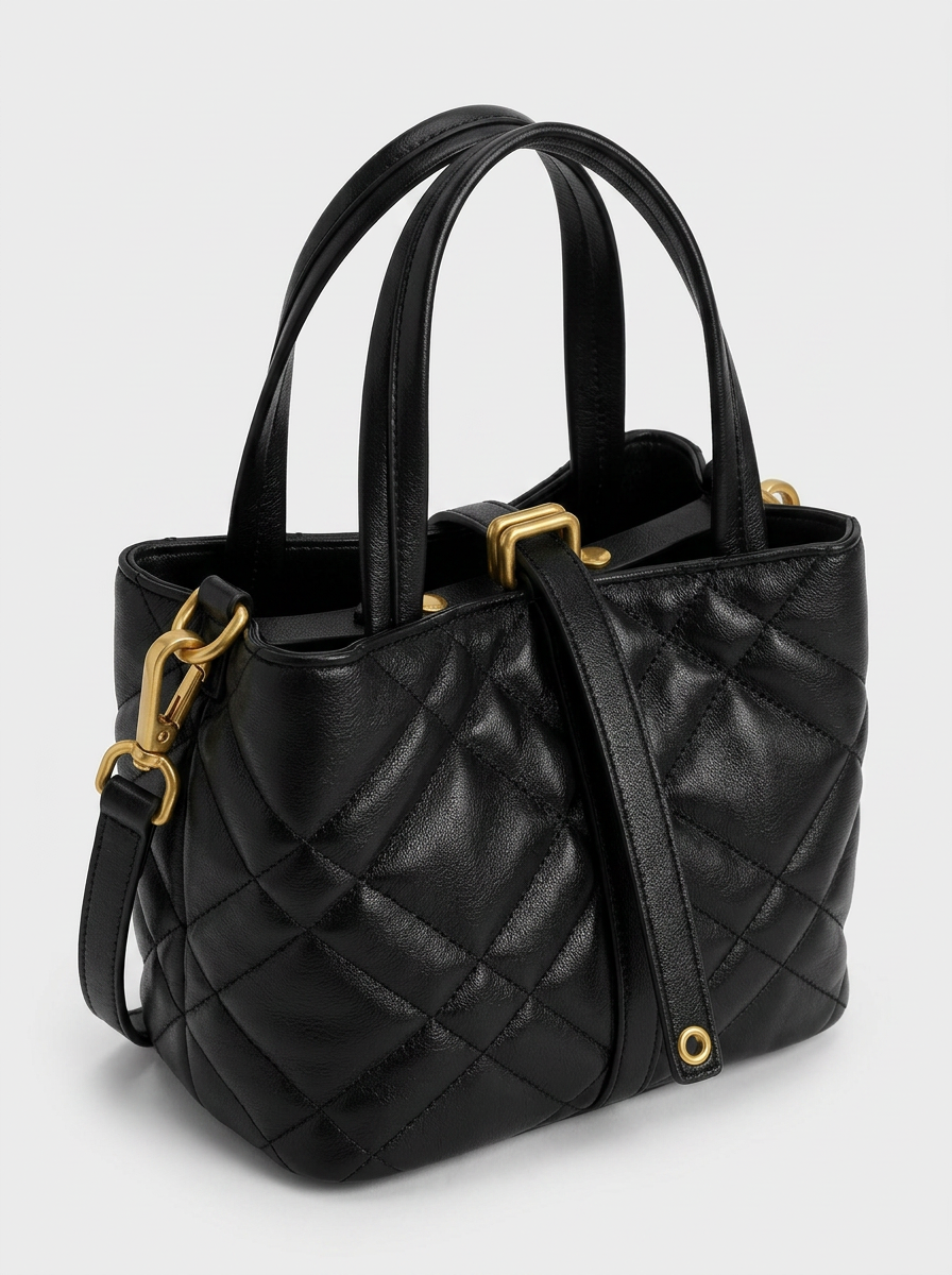 Quilted Basket Handbag