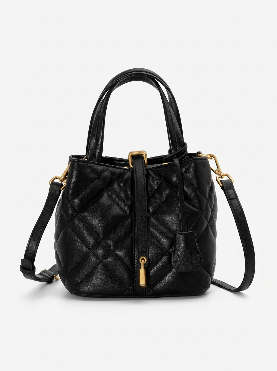Quilted Basket Handbag