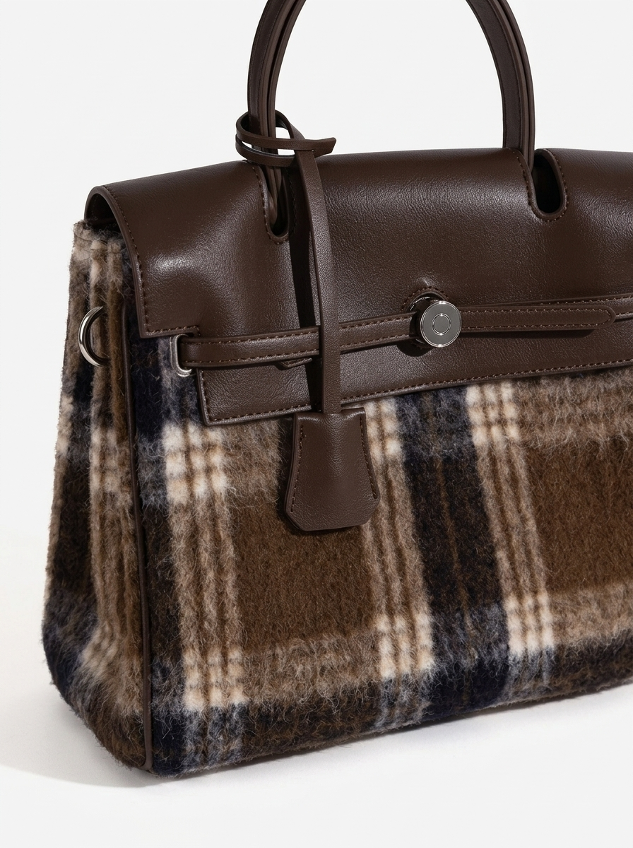 Celie Tweed Frame Backpack — side view