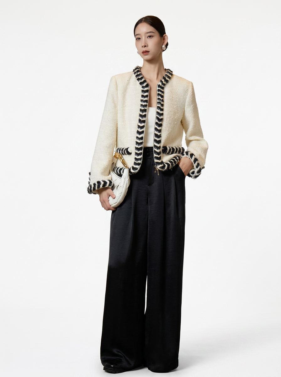 Fitted Knit Tailored Jacket