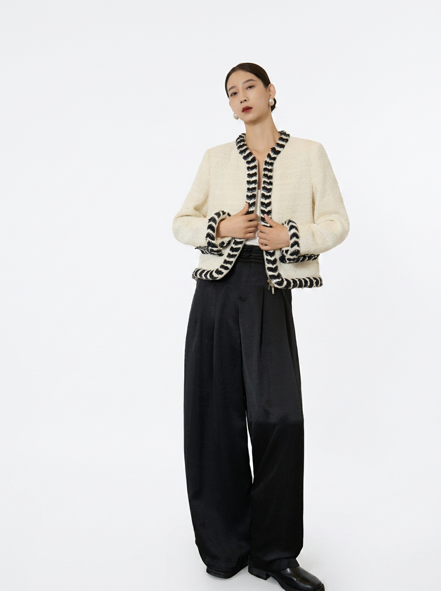 Fitted Knit Tailored Jacket