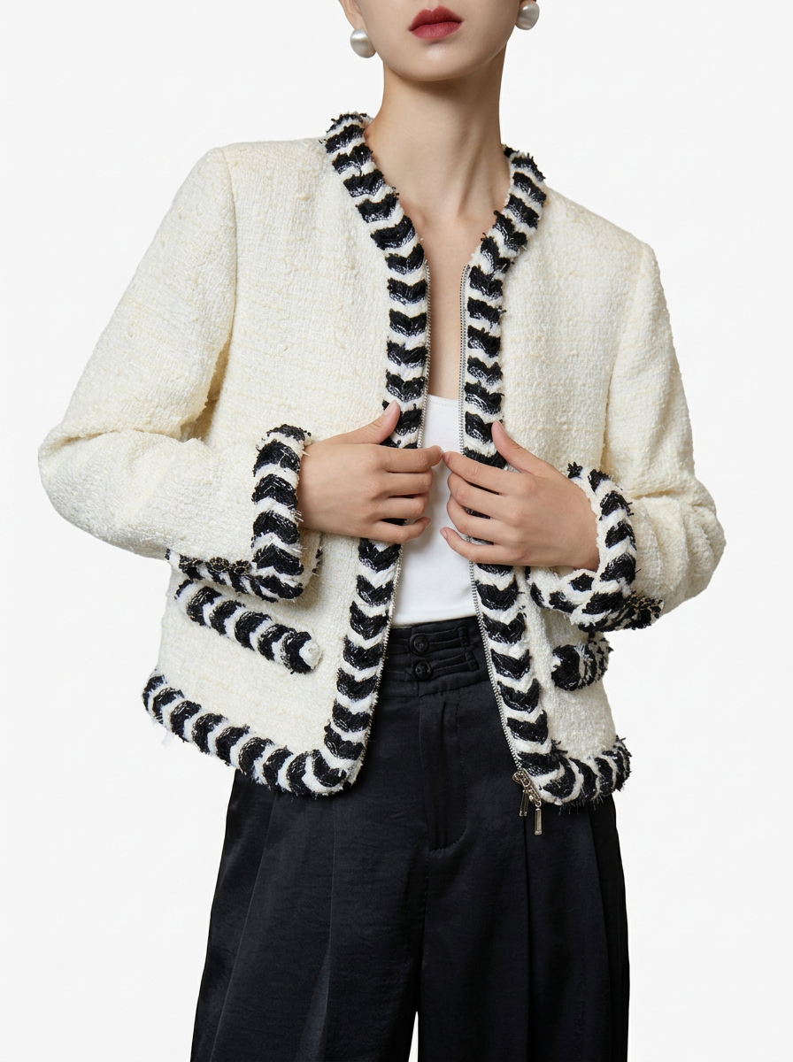 Fitted Knit Tailored Jacket