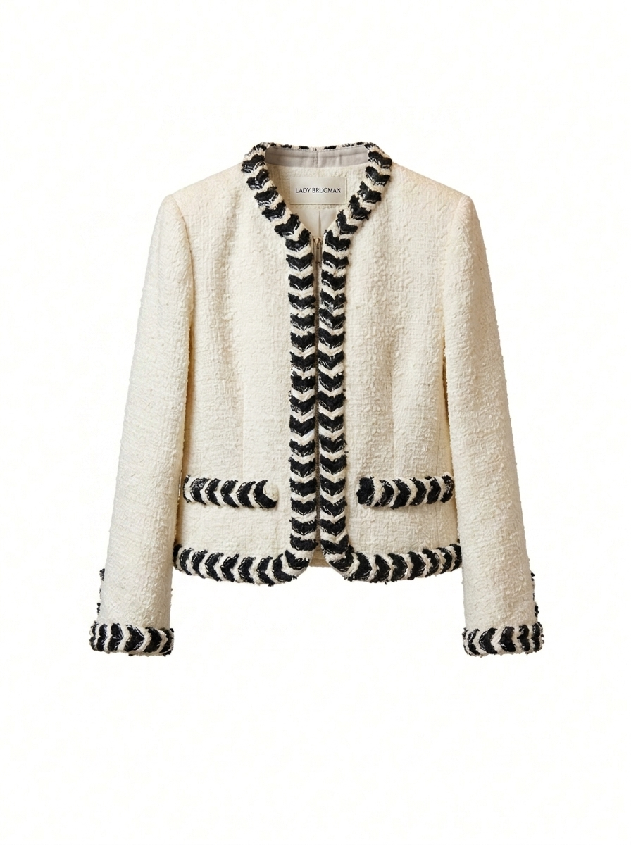 Fitted Knit Tailored Jacket