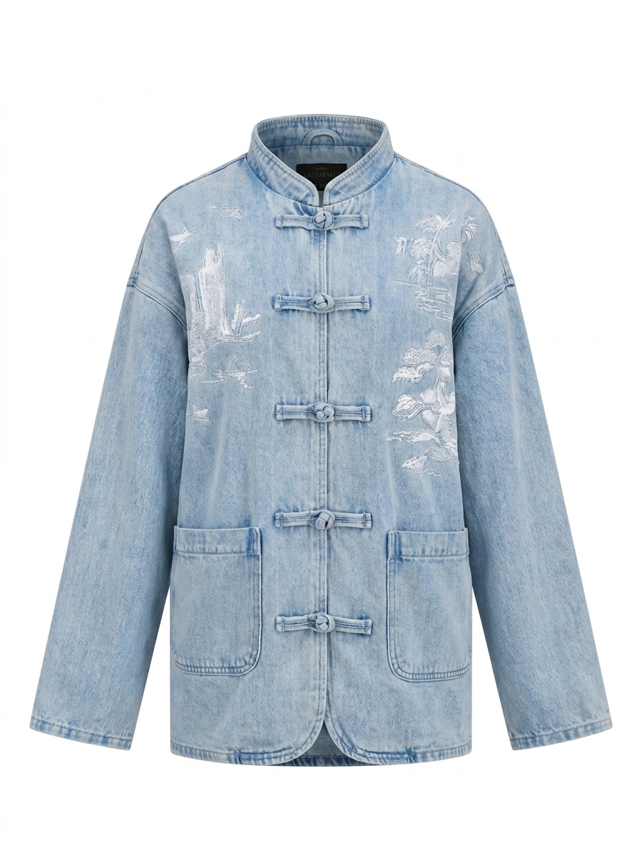 RELAXED EMBROIDERED DENIM JACKET