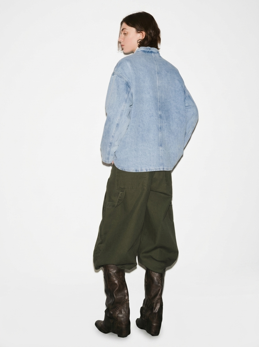 RELAXED EMBROIDERED DENIM JACKET