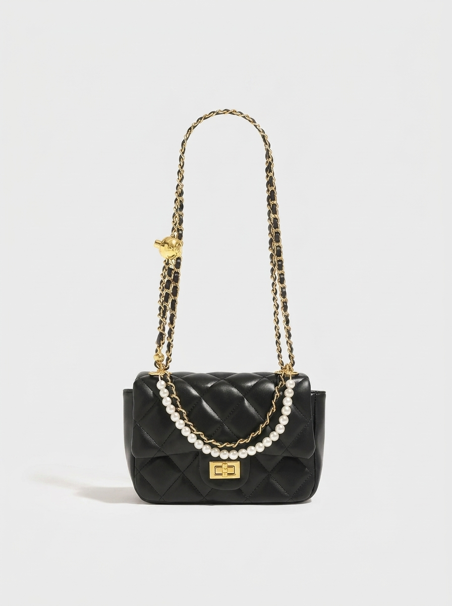 Bibi Pearl Chain Mini Bag — front view
