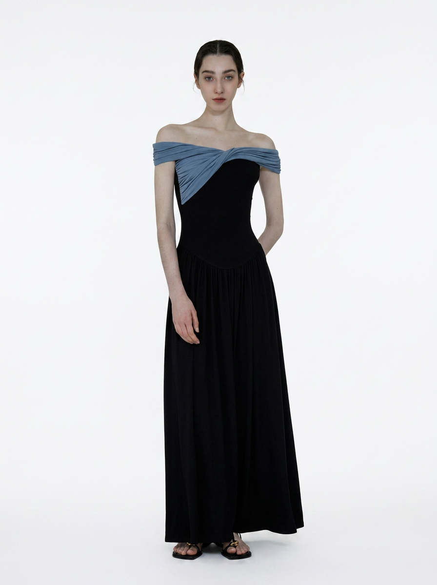 One-Shoulder Knit Bow Top