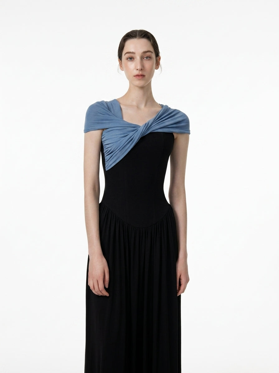 One-Shoulder Knit Bow Top