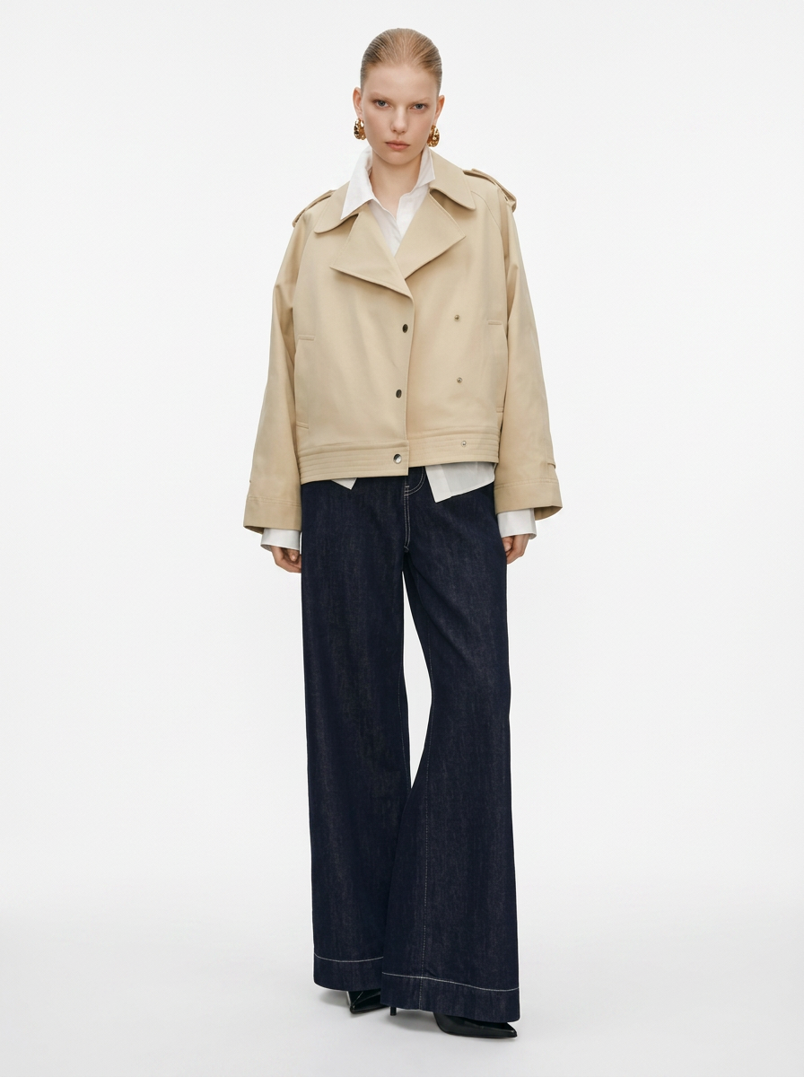 Minimal Trench Fit Jacket