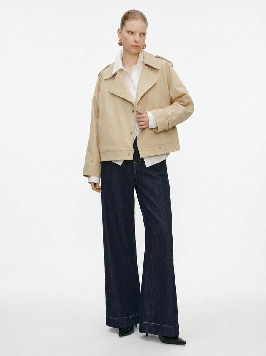 Minimal Trench Fit Jacket
