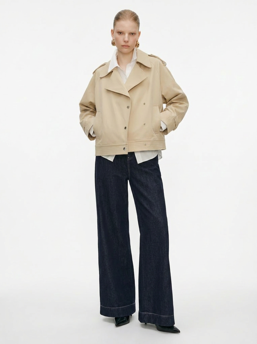 Minimal Trench Fit Jacket