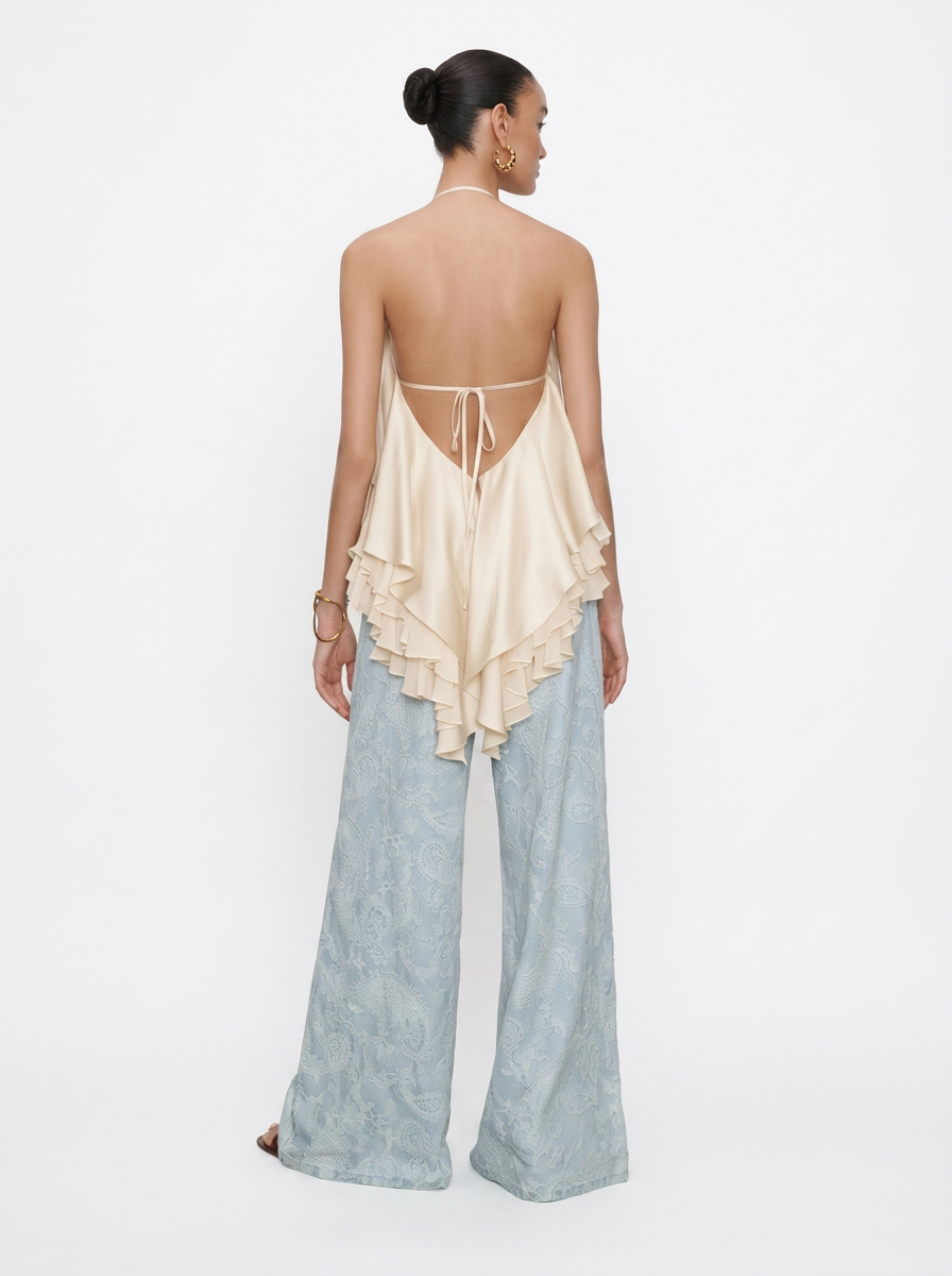 High-Waisted Wide-Leg Korean Style Jeans