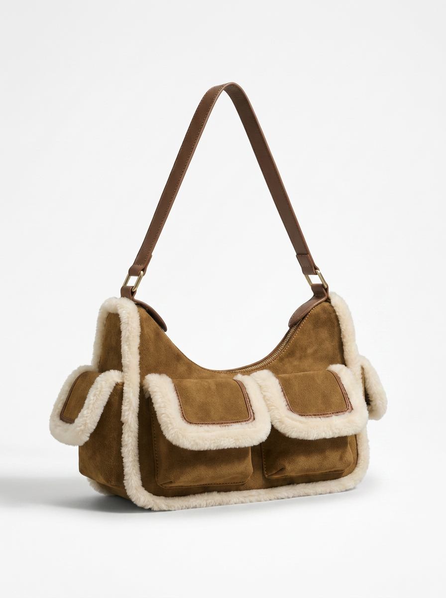 Nova Shearling Look Shoulder Bag — alternate angle