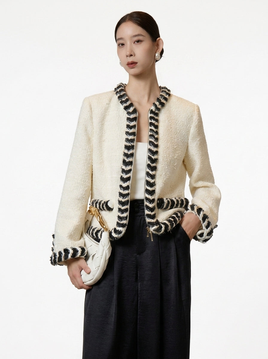 Fitted Knit Tailored Jacket