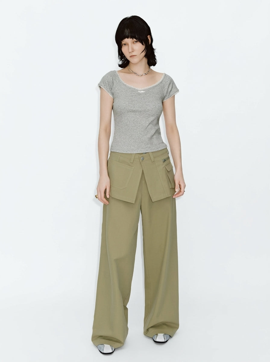 Wide-Leg Pants Set