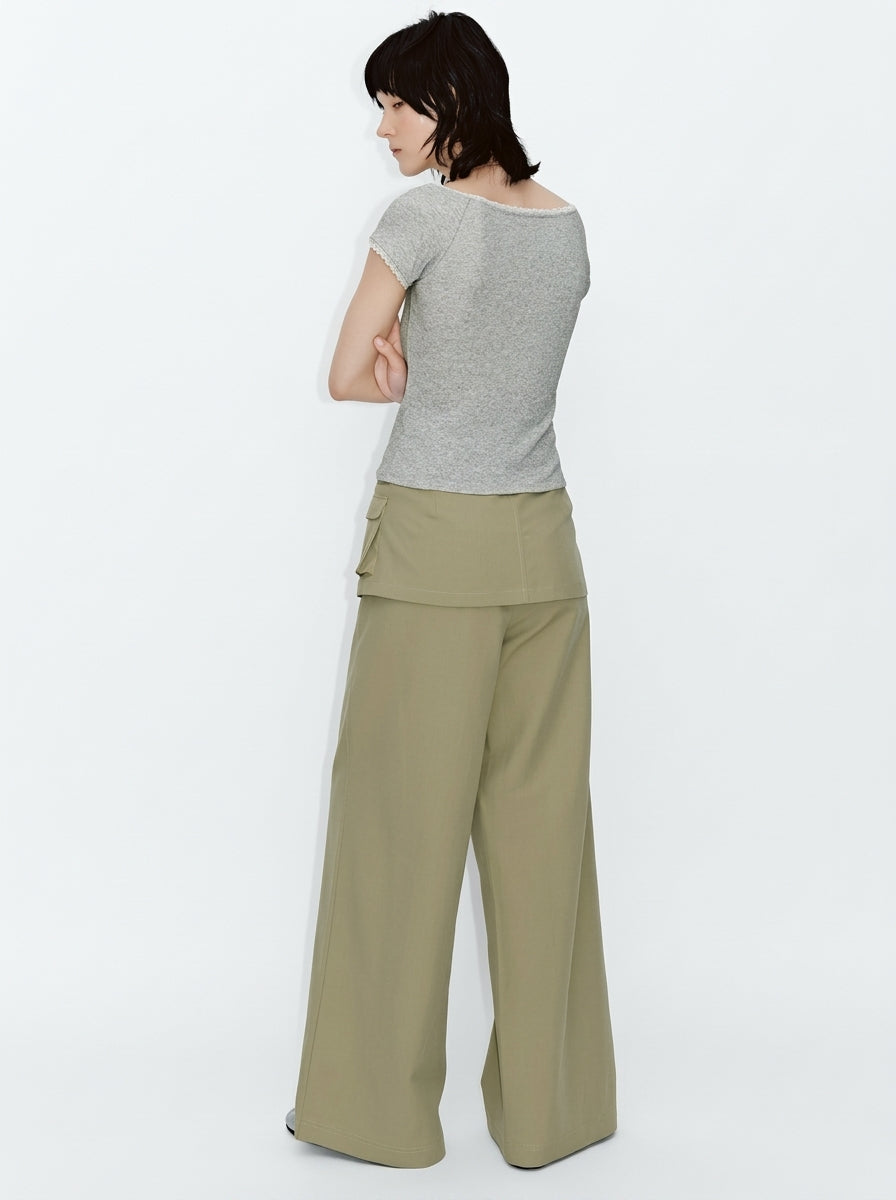 Wide-Leg Pants Set