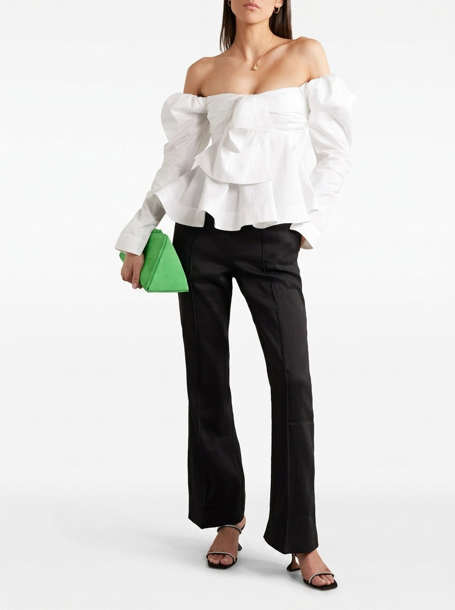 stylish white off-shoulder blouse