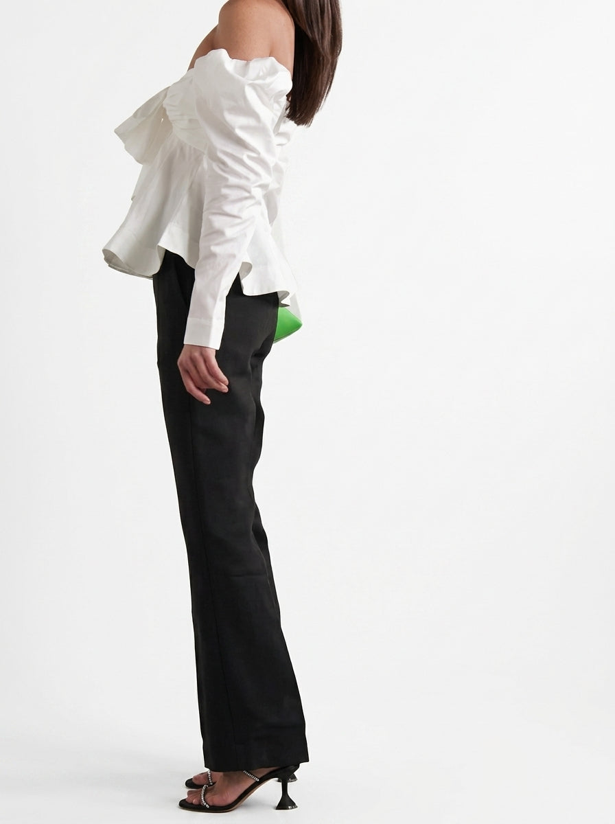 stylish white off-shoulder blouse