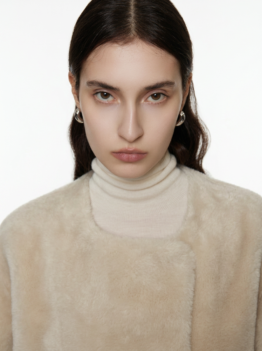 Beige Teddy Fleece Short Jacket