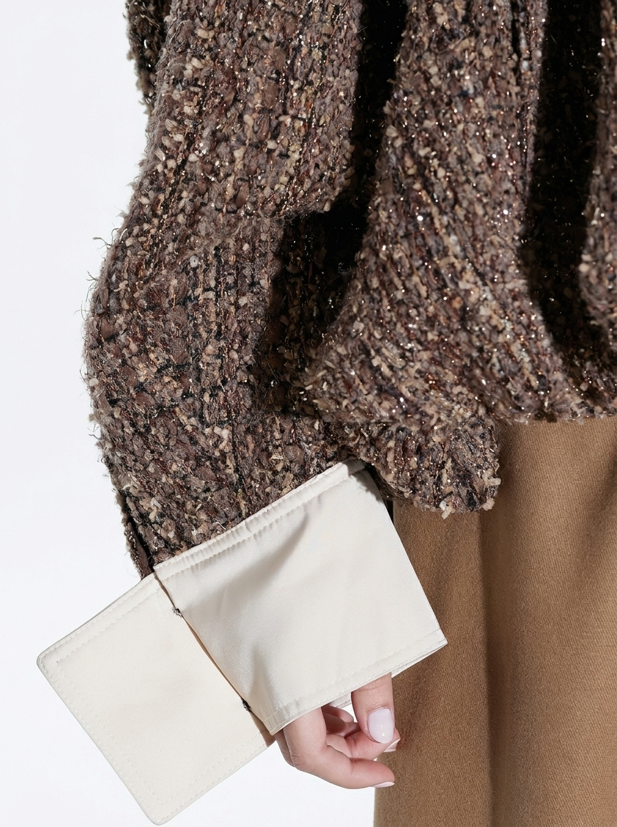 Premium Brown Bouclé Jacket
