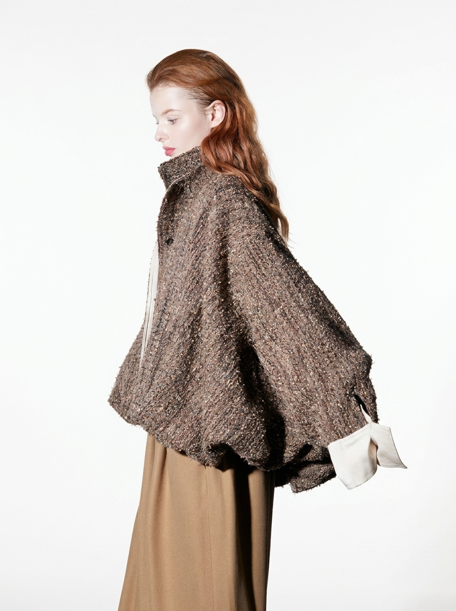 Premium Brown Bouclé Jacket