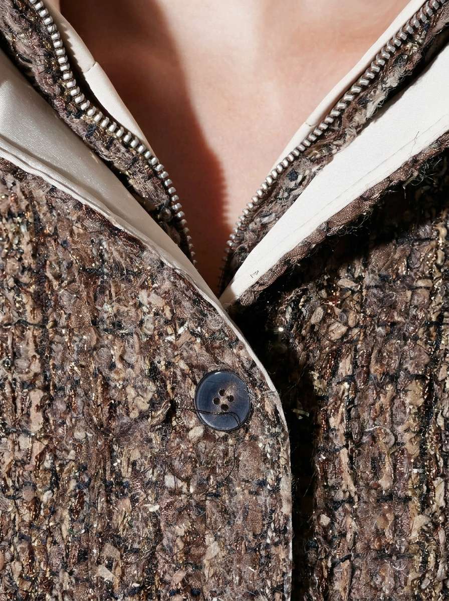 Premium Brown Bouclé Jacket