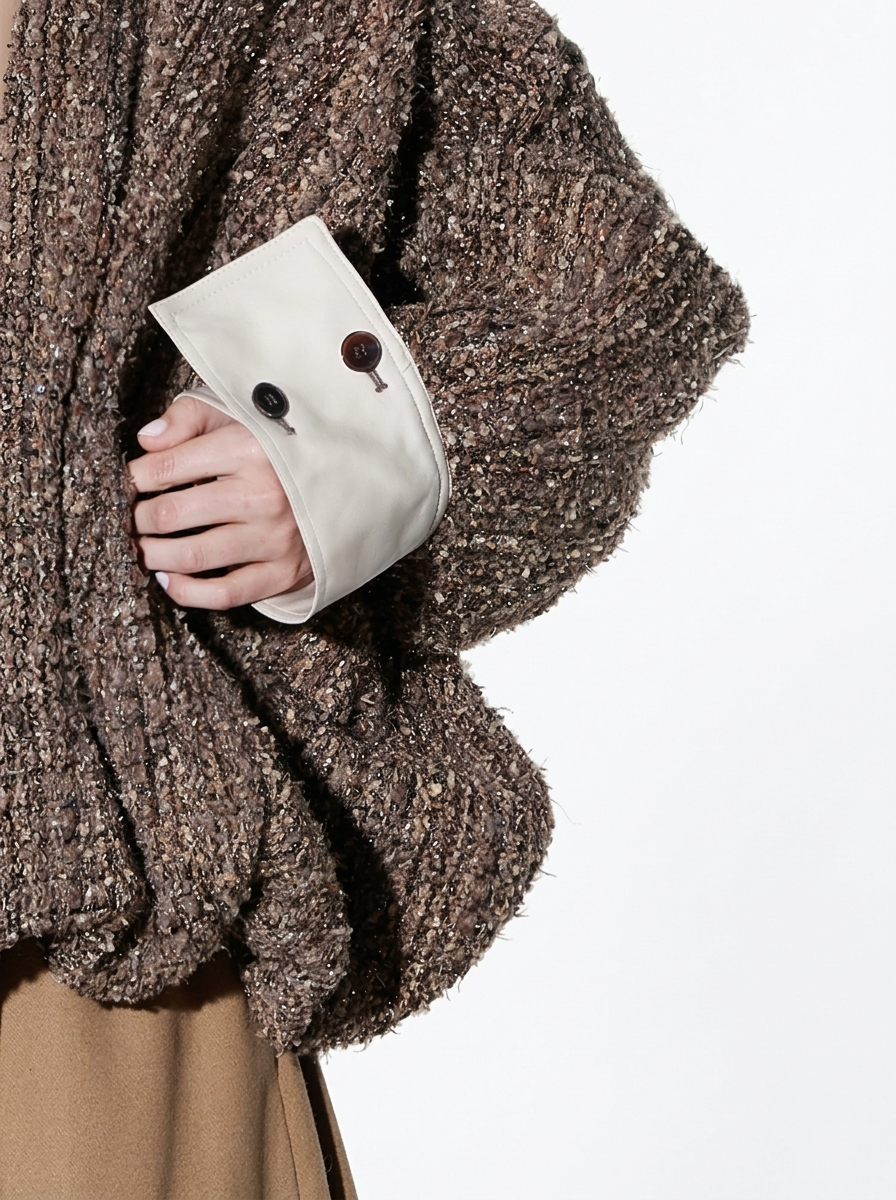 Premium Brown Bouclé Jacket