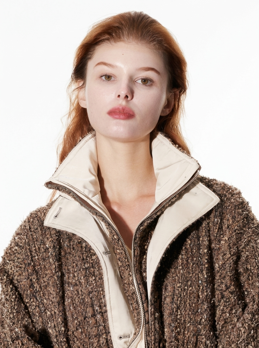 Premium Brown Bouclé Jacket