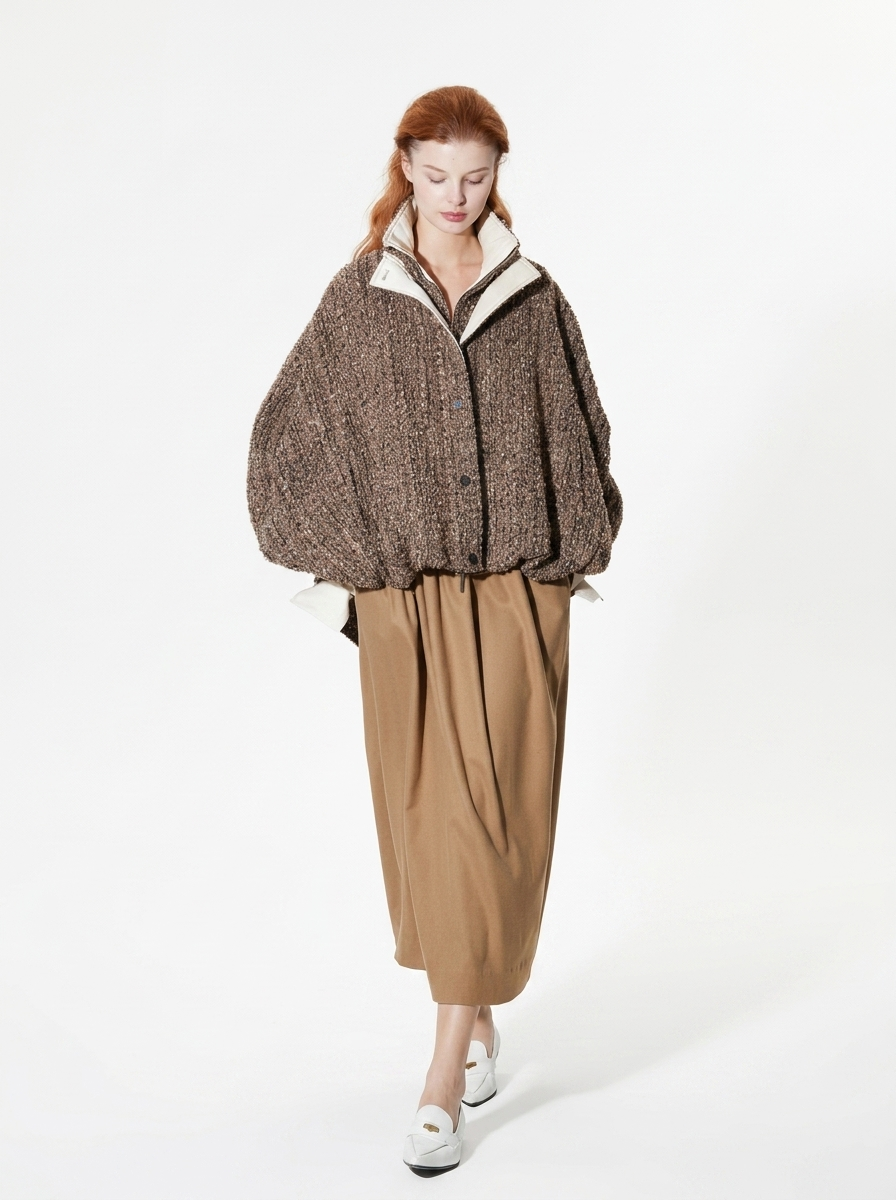 Premium Brown Bouclé Jacket