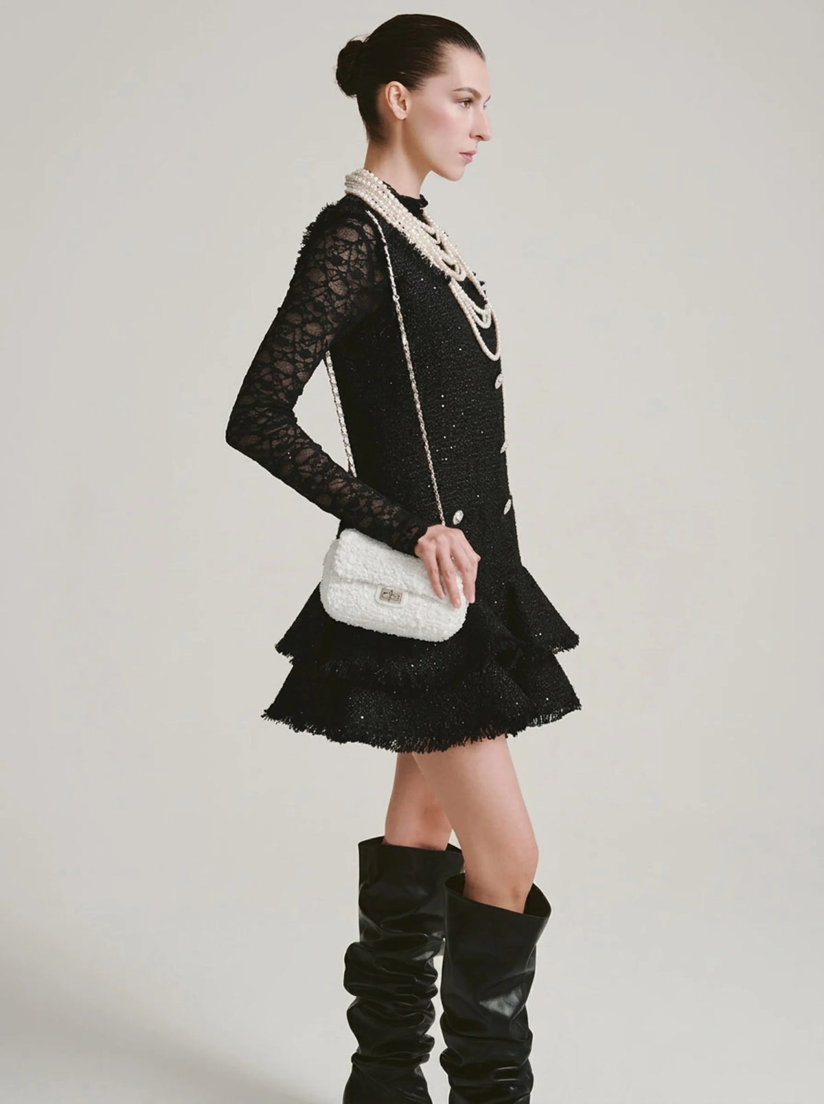 Simone Sequin Flap Bag — alternate angle
