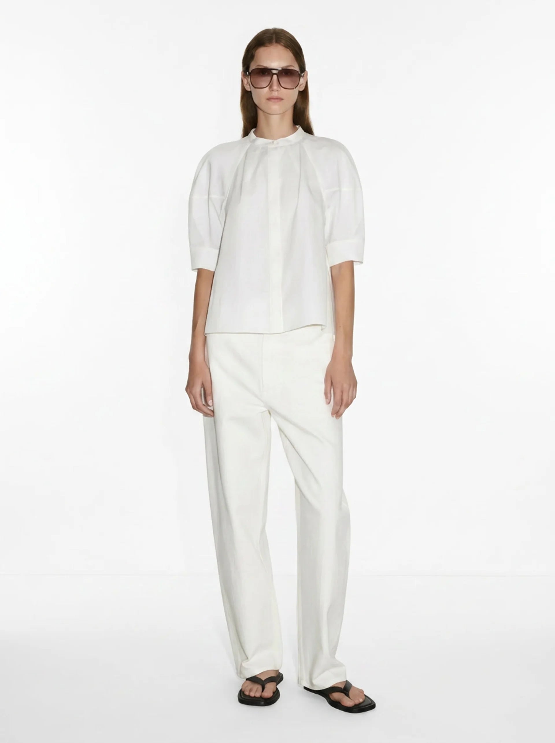 PUFF-SLEEVE SHIRT – OFF-WHITE
