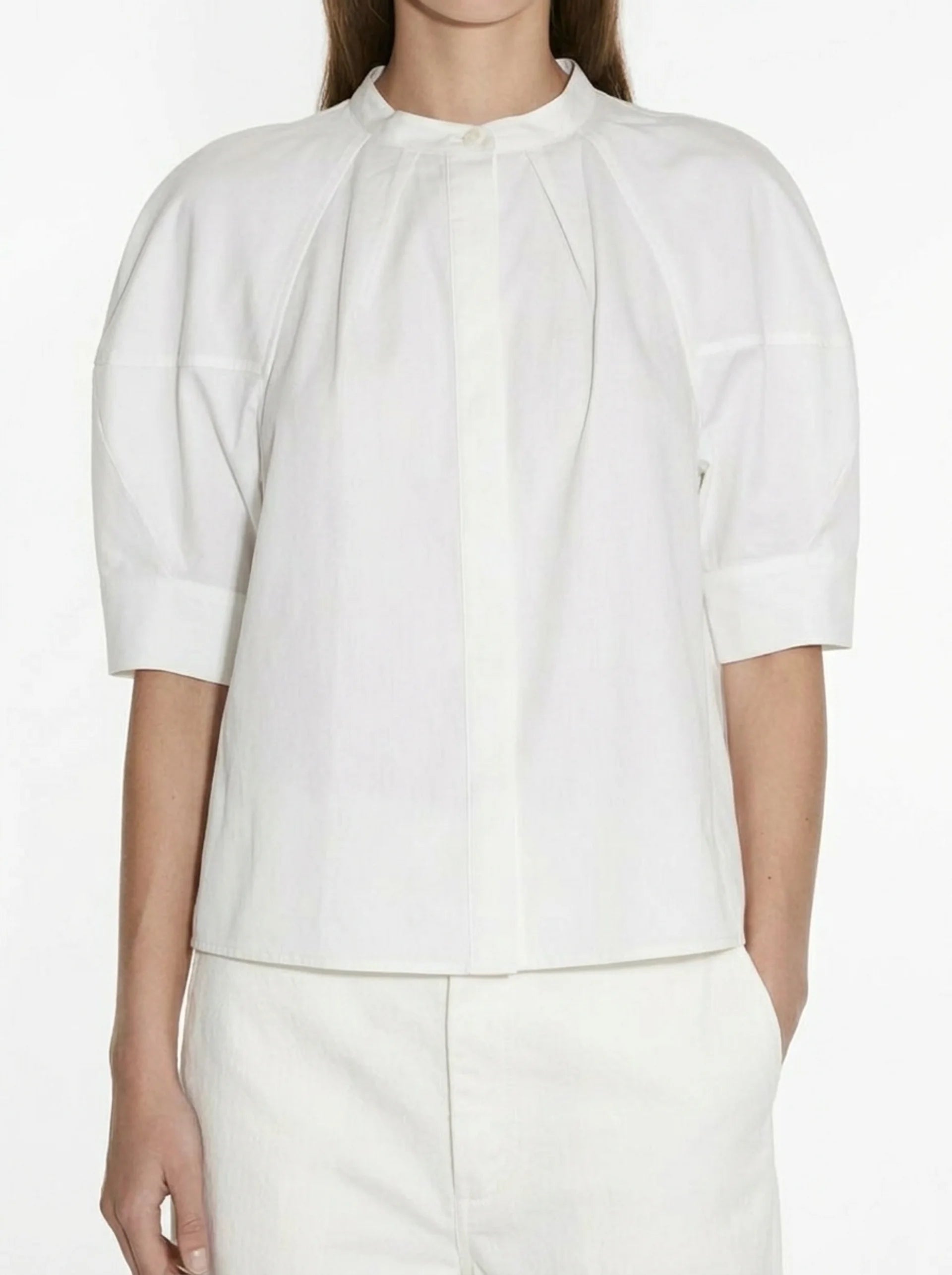 PUFF-SLEEVE SHIRT – OFF-WHITE