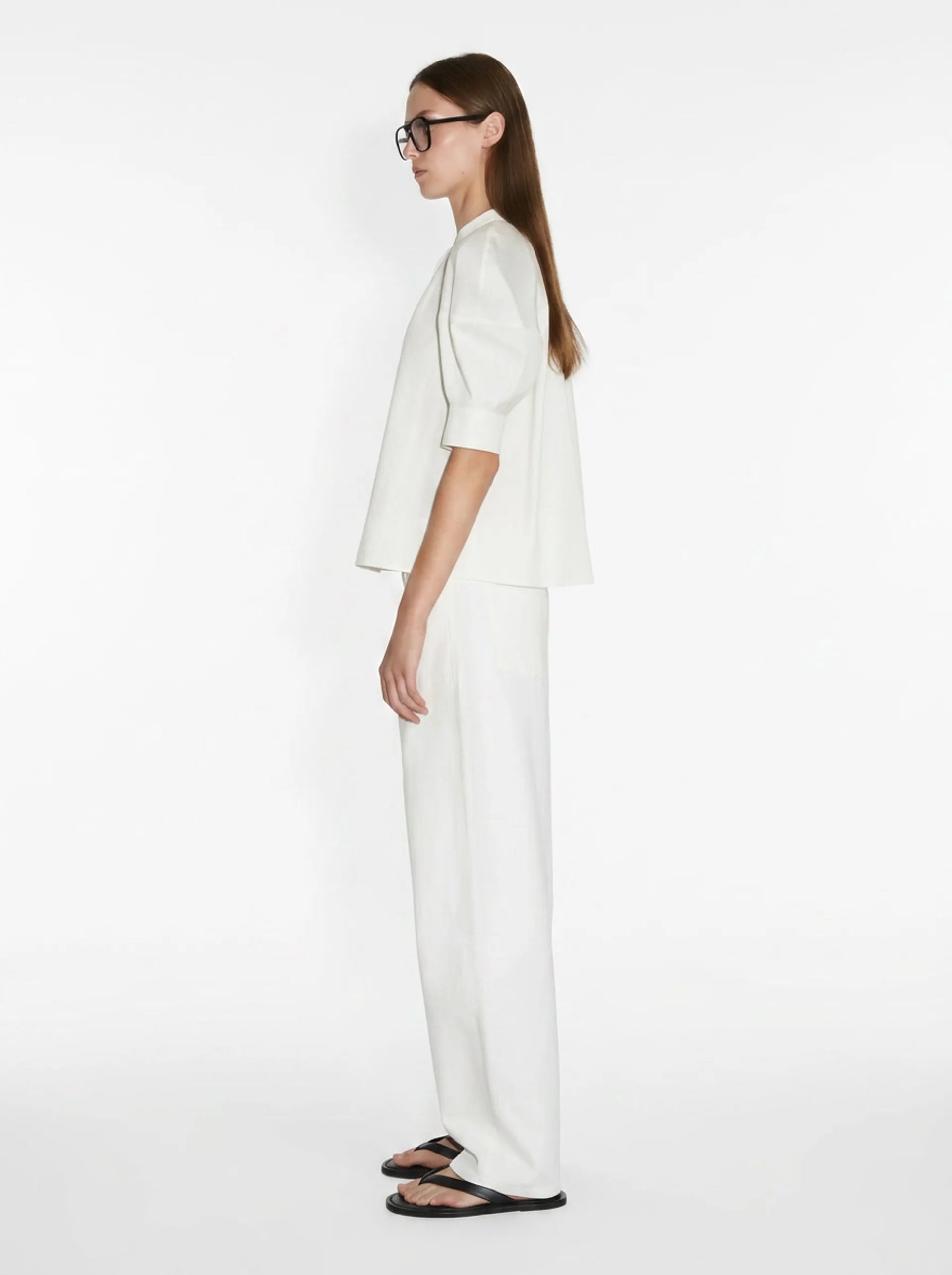 PUFF-SLEEVE SHIRT – OFF-WHITE