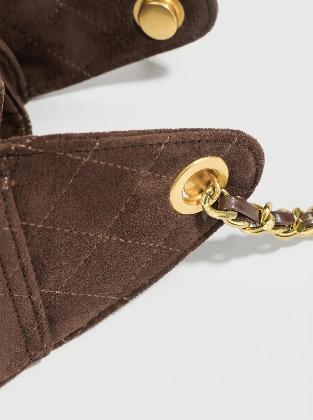 Joyce Braided Strap Shoulder Bag — closure and hardware detail
