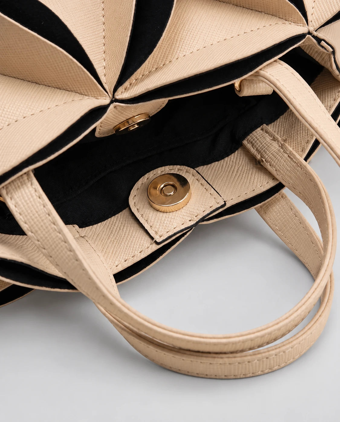 Carla Flower Handbag in Camel — detail close-up
