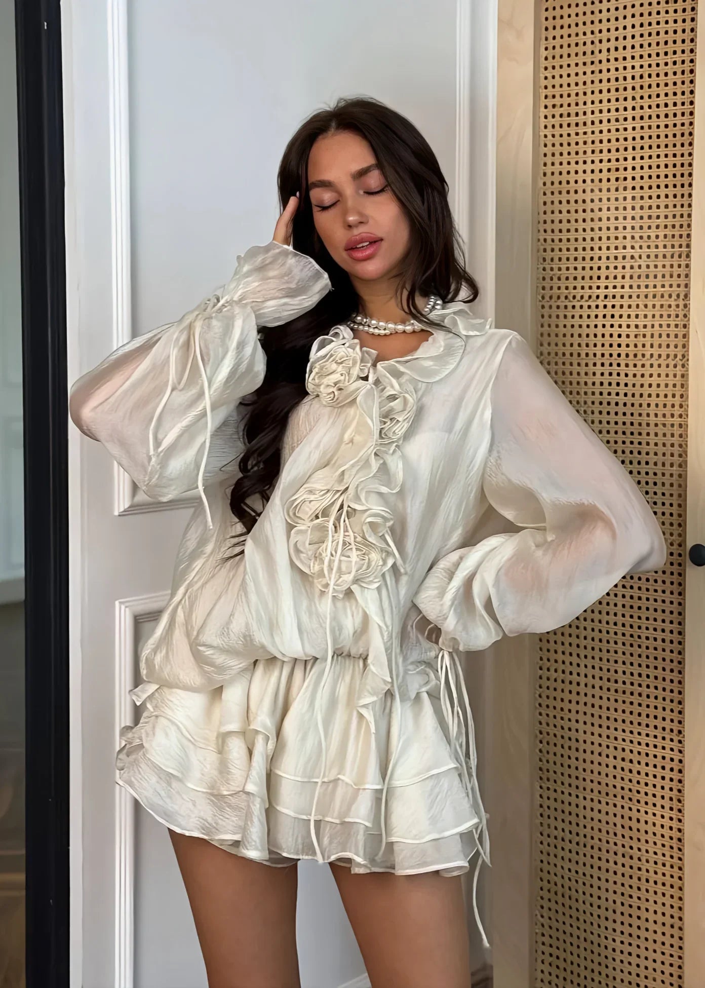 Ruffled Sheer Dress